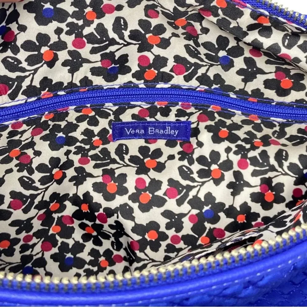 Vera Bradley Carson Hobo Bag In Gage Blue Microfiber New With Tags